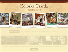 Tablet Screenshot of koloskacsarda.hu